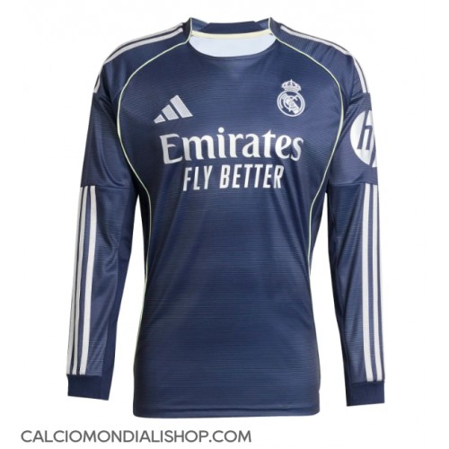 Maglie da calcio Real Madrid Seconda Maglia 2025-26 Manica Lunga